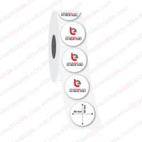 50mm x 50mm Oval PP Şeffaf Etiket (Sticker)