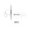 100mm x 75mm PP Opak Etiket