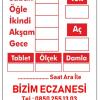 İlaç Etiketi Kırmızı Baskılı