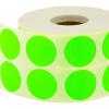 Nokta Etiketi Ø 25 mm Floresan Yeşil