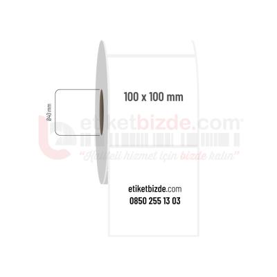 100mm x 100mm PP Opak Etiket (Sticker)