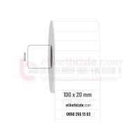 100mm x 20mm PP Opak Etiket