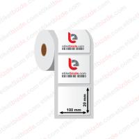100mm x 20mm PP Şeffaf Etiket (Sticker)