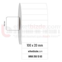 100mm x 25mm PP Opak Etiket