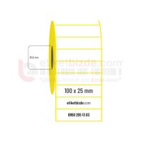 100mm x 25mm Vellum Etiket (Sticker)