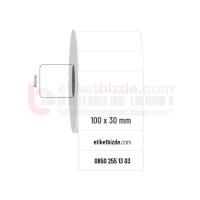 100mm x 30mm PP Opak Etiket