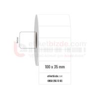 100mm x 35mm PP Opak Etiket