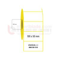 100mm x 50mm Lamine Termal Etiket (Sticker)