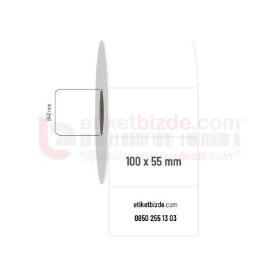 100mm x 55mm PP Opak Etiket