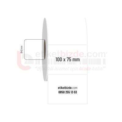 100mm x 75mm PP Opak Etiket