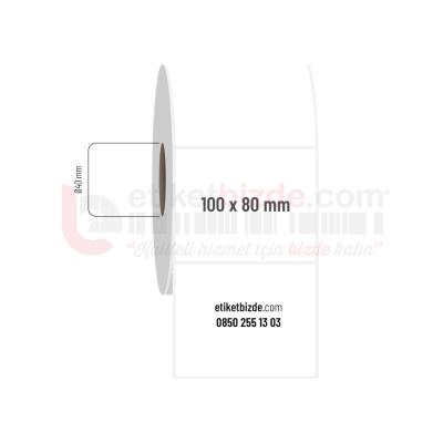 100mm x 80mm PP Opak Etiket (Sticker) 