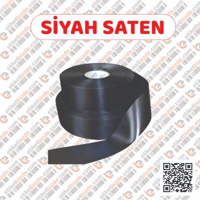 15mm x 200 Metre Siyah Saten