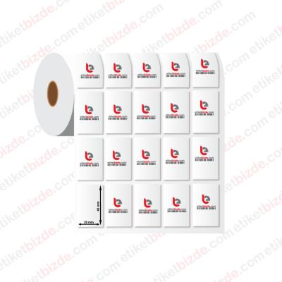 20mm x 40mm 5'li Bitişik PP Şeffaf Etiket (Sticker)