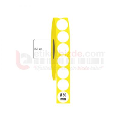 30mm x 30mm Oval Kuşe Etiket