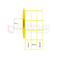 30mm x 50mm 3'lü Ayrık Kuşe Etiket (Sticker)