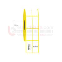 30mm x 60mm 2'li Ayrık Lamine Termal Etiket (Sticker)