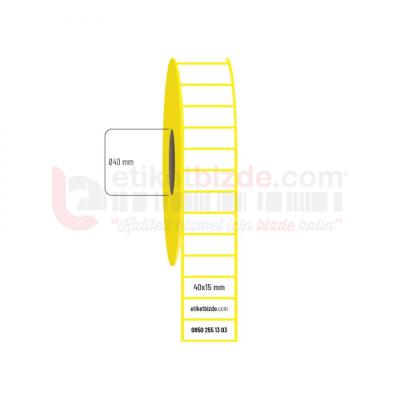 40mm x 15mm Kuşe Etiket