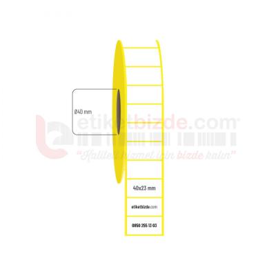 40mm x 23mm Kuşe Etiket