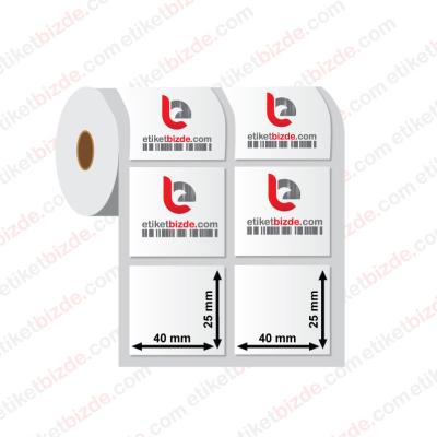 40mm x 25mm 2'li Ayrık PP Şeffaf Etiket (Sticker)