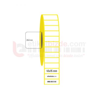 45mm x 15mm Kuşe Etiket