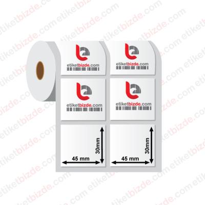 45mm x 30mm 2'li Ayrık PP Şeffaf Etiket (Sticker)