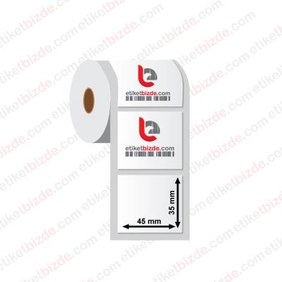 45mm x 35mm PP Şeffaf Etiket (Sticker)