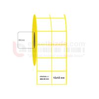 45mm x 40mm 2'li Ayrık Lamine Termal Etiket (Sticker)