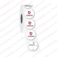 50mm x 50mm Oval PP Şeffaf Etiket (Sticker)