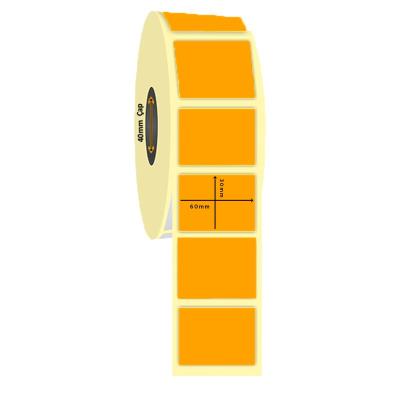 60mm x 30mm Kuşe Turuncu Renk İlaç Etiketi