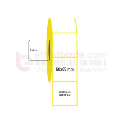 60mm x 65mm Kuşe Etiket