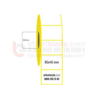 65mm x 45mm Kuşe Etiket