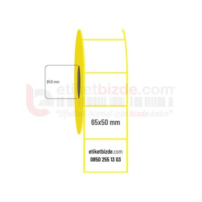 65mm x 50mm Kuşe Etiket