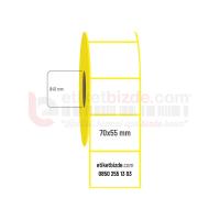70mm x 55mm Kuşe Etiket