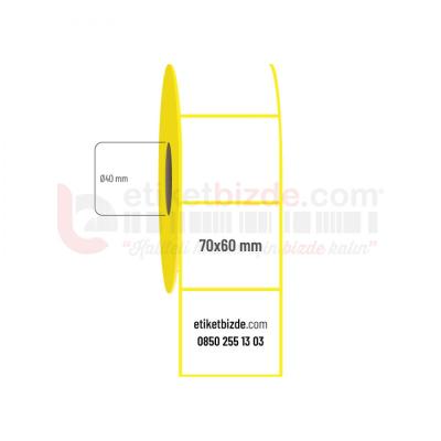 70mm x 60mm Kuşe Etiket