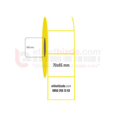 70mm x 65mm Kuşe Etiket