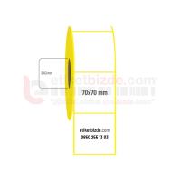 70mm x 70mm Kuşe Etiket
