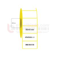 80mm x 40mm Kuşe Etiket