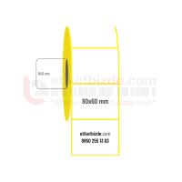 80mm x 60mm Lamine Termal Etiket (Sticker)