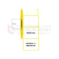 80mm x 65mm Kuşe Etiket