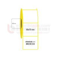 80mm x 75mm Kuşe Etiket