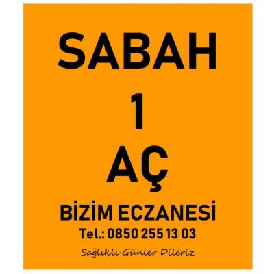 Eczane Etiketi Turuncu Baskılı