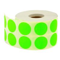 Nokta Etiketi Ø 25 mm Floresan Yeşil