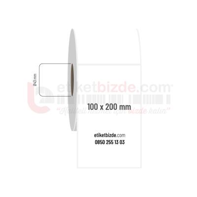 100mm x 200mm PP Opak Etiket (Sticker)