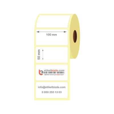 100mm x 50mm Kuşe Etiket