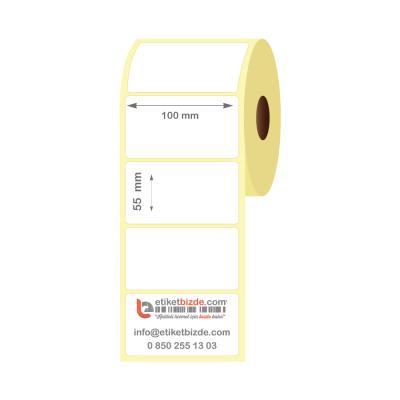 100mm x 55mm Kuşe Etiket