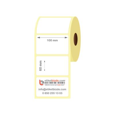 100mm x 60mm Kuşe Etiket