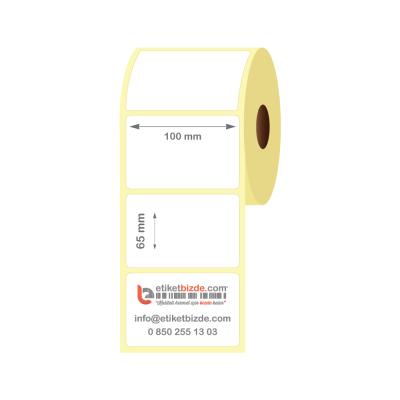 100mm x 65mm Kuşe Etiket