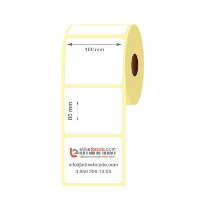 100mm x 80mm Kuşe Etiket