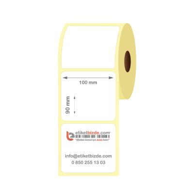 100mm x 90mm Kuşe Etiket