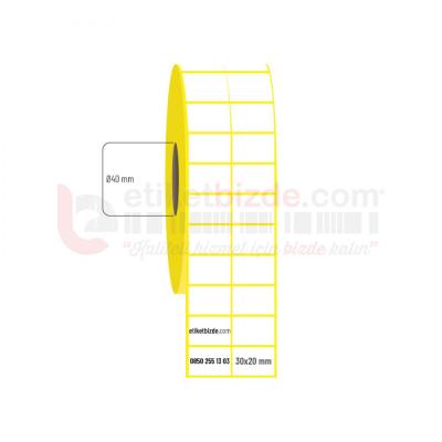 30mm x 20mm 2'li Ayrık Vellum Etiket (Sticker)